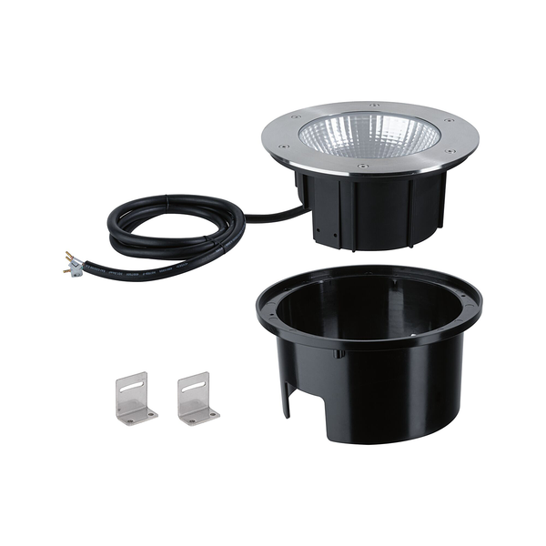 Einbauleuchte Durea - Edelstahl - Grau - 1-flammig - 21 x 21 cm