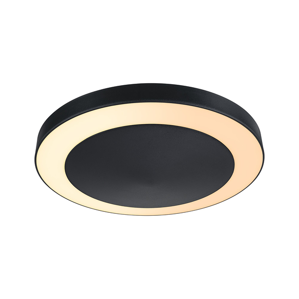 Deckenleuchte Circula - Polycarbonat - Anthrazit - 1-flammig - Anthrazit