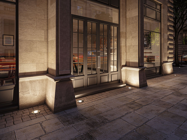 Einbauleuchte Durea - Edelstahl - Grau - 1-flammig - 15 x 15 cm