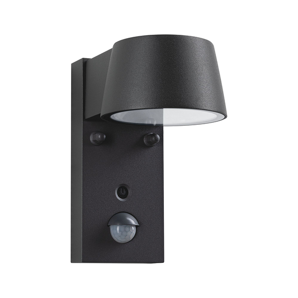 Wandleuchte Capea mit Sensor - Aluminium - Grau - 1-flammig