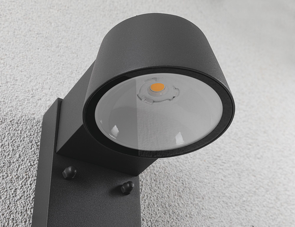 Wandleuchte Capea mit Sensor - Aluminium - Grau - 1-flammig