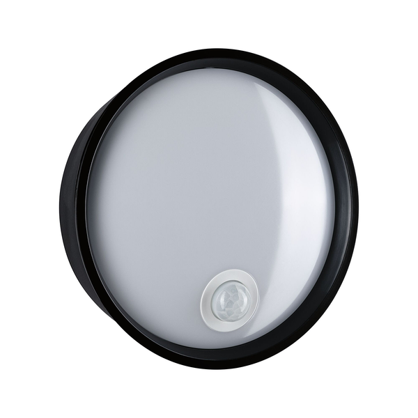 Wandleuchte Platomo mit Sensor - Polycarbonat - Schwarz - 1-flammig