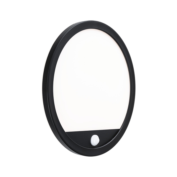 Deckenleuchte Lamina Rund - Polycarbonat - Schwarz - 1-flammig - Schwarz