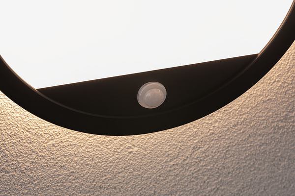 Deckenleuchte Lamina Rund - Polycarbonat - Schwarz - 1-flammig - Schwarz