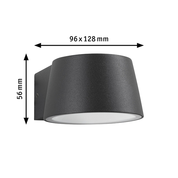 Wandleuchte Capea - Aluminium - Grau - 1-flammig