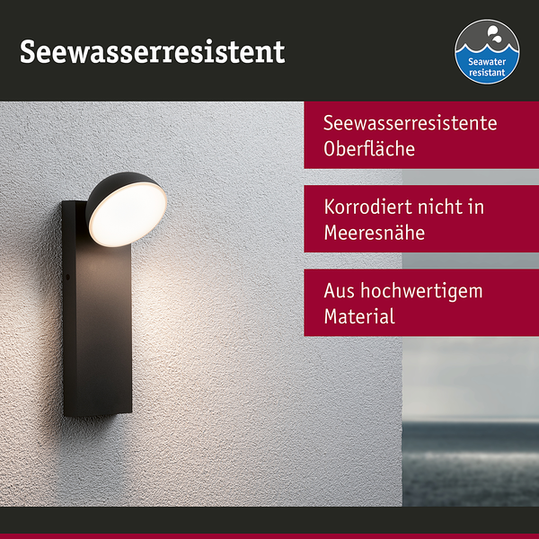 Wandleuchte Puka - Aluminium - Grau - 1-flammig