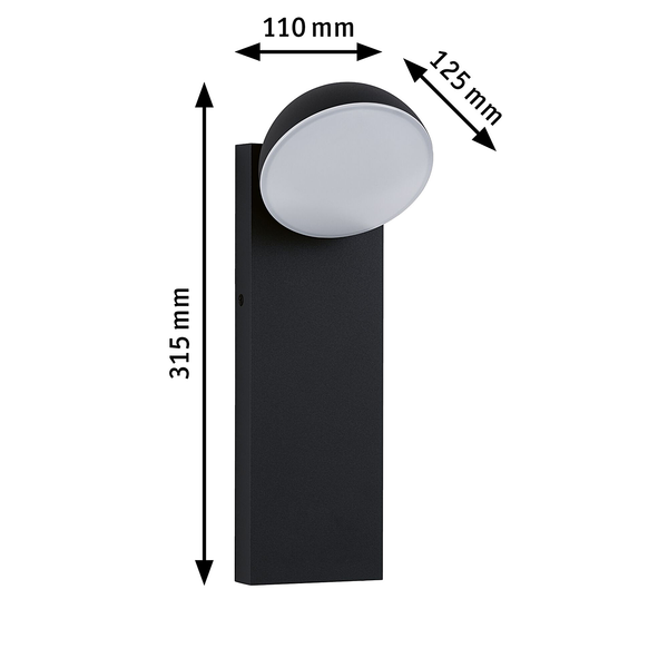 Wandleuchte Puka - Aluminium - Grau - 1-flammig