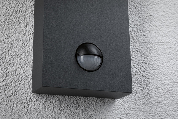 Wandleuchte Puka mit Sensor - Aluminium - Grau - 1-flammig