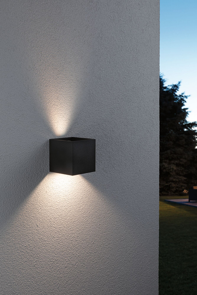 Wandleuchte Cybo - Aluminium - Grau - 1-flammig