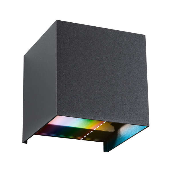 Wandleuchte Cybo - Aluminium - Grau - 1-flammig