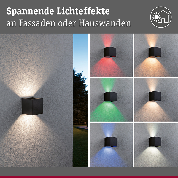 Wandleuchte Cybo - Aluminium - Grau - 1-flammig