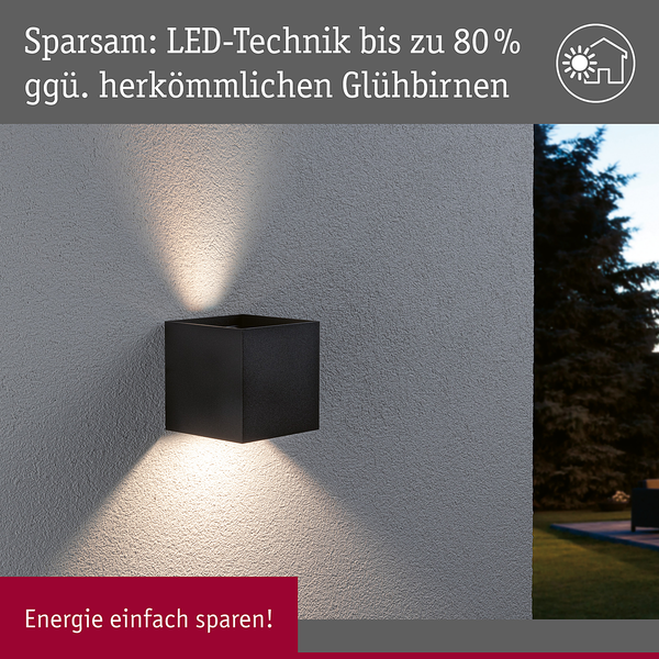 Wandleuchte Cybo - Aluminium - Grau - 1-flammig