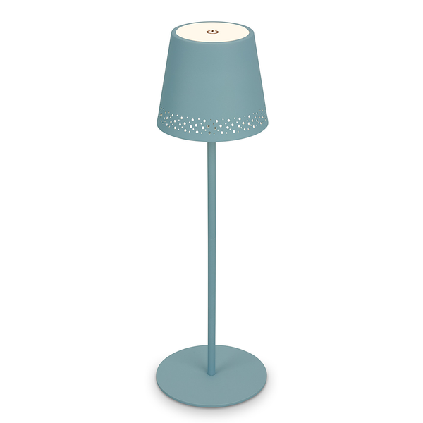 Tischleuchte Knivsten - Aluminium - Blau - Blau