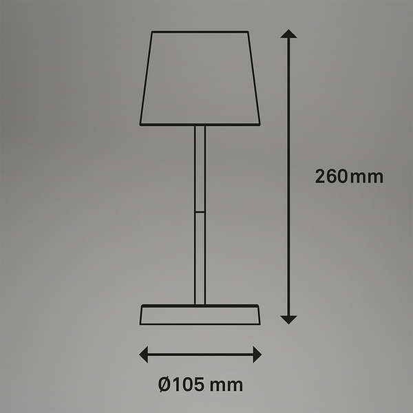 Tischleuchte Lohela - Polyethylen - Schwarz - Schwarz