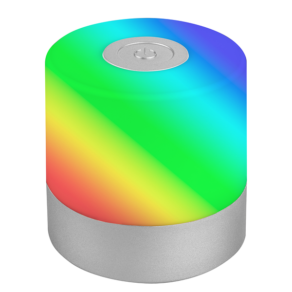 Tischleuchte Hannos RGB - Polyethylen - Silber - Silber
