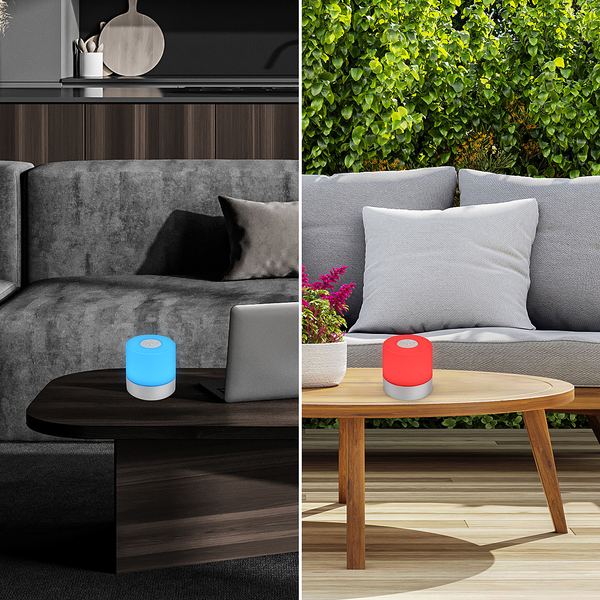 Tischleuchte Hannos RGB - Polyethylen - Silber - Silber