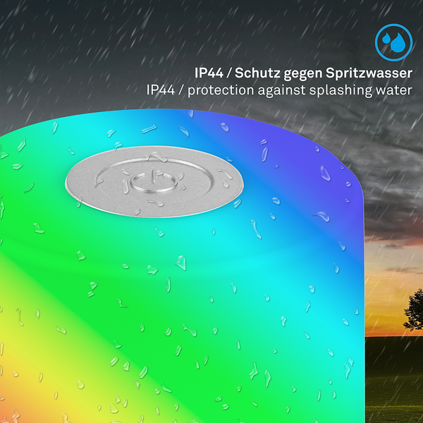 Tischleuchte Hannos RGB - Polyethylen - Silber - Silber