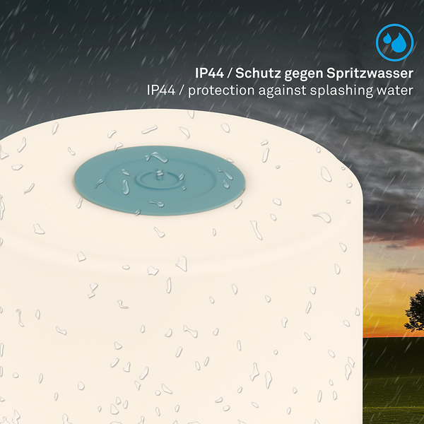 Tischleuchte Hannos - Polyethylen - Blau - Blau