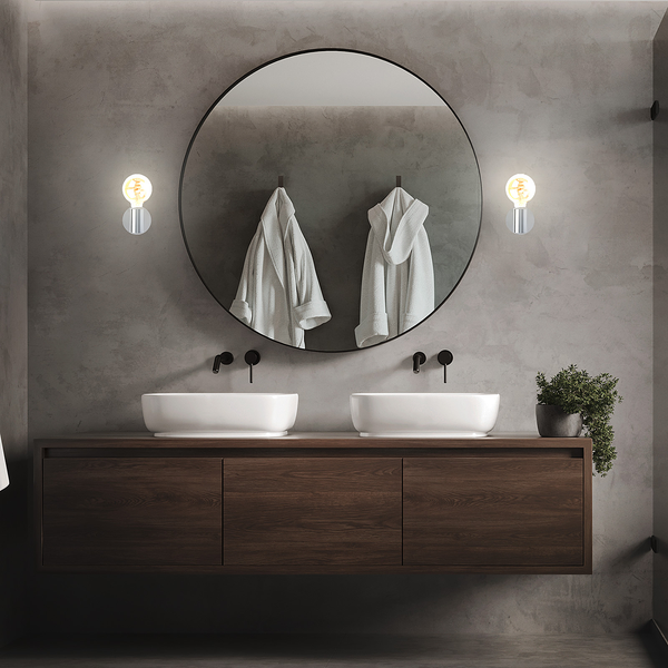 Badleuchte Tillola Wand - Aluminium - Silber - Silber