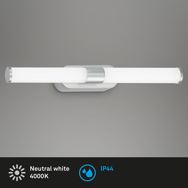Badleuchte Torhola - Polyethylen - Silber - Silber - Breite: 40 cm