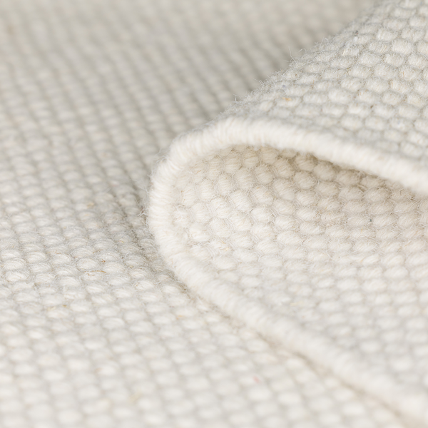 Wollteppich Wooly Idea - Wolle / Baumwolle - Naturweiß - 120 x 170 cm - 120 x 170 cm