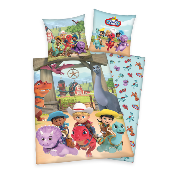 Bettwäsche Dino Ranch - Baumwolle - Multicolor - 135 x 200 cm