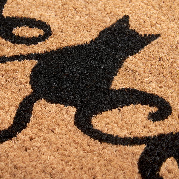 Fußmatte Kokos Cat Paws Welcome - Kokos - Beige / Schwarz