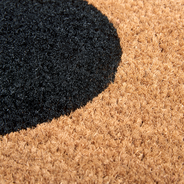 Fußmatte Kokos Black Heart - Kokos - Beige / Schwarz