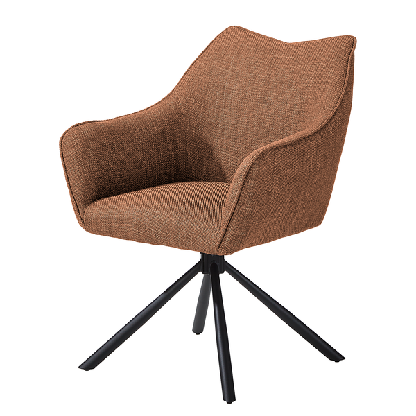 Drehbarer Armlehnenstuhl Solin - Rostbraun