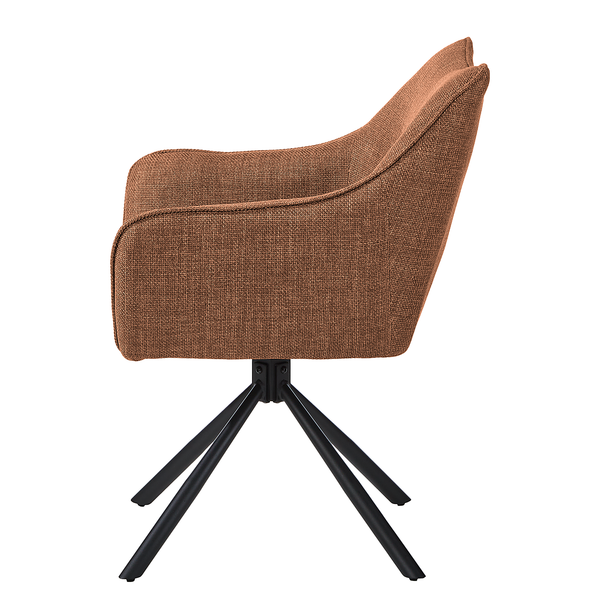 Drehbarer Armlehnenstuhl Solin - Rostbraun