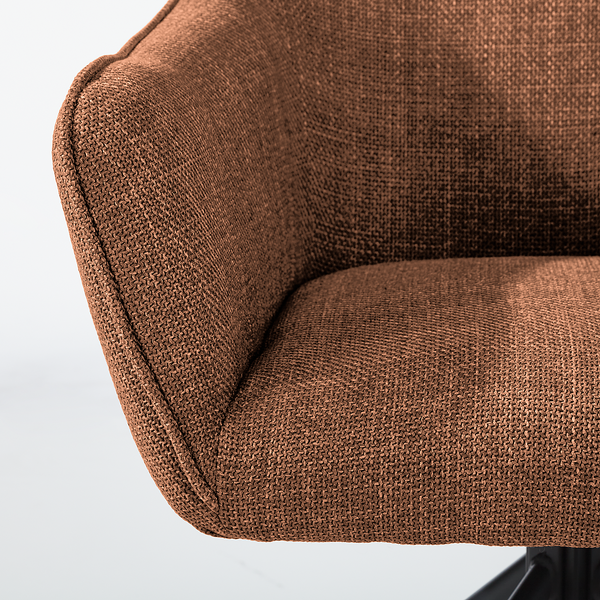 Drehbarer Armlehnenstuhl Solin - Rostbraun