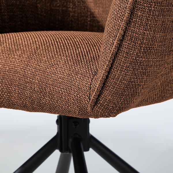 Drehbarer Armlehnenstuhl Solin - Rostbraun