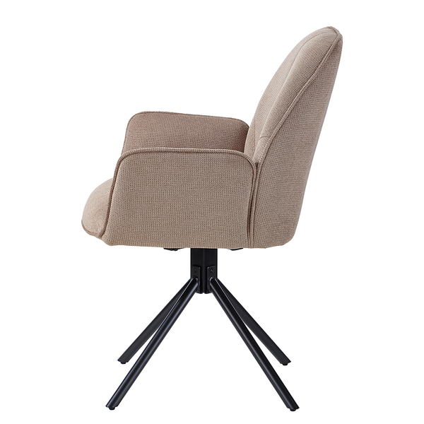 Drehbarer Armlehnenstuhl Stellar - Cappuccino