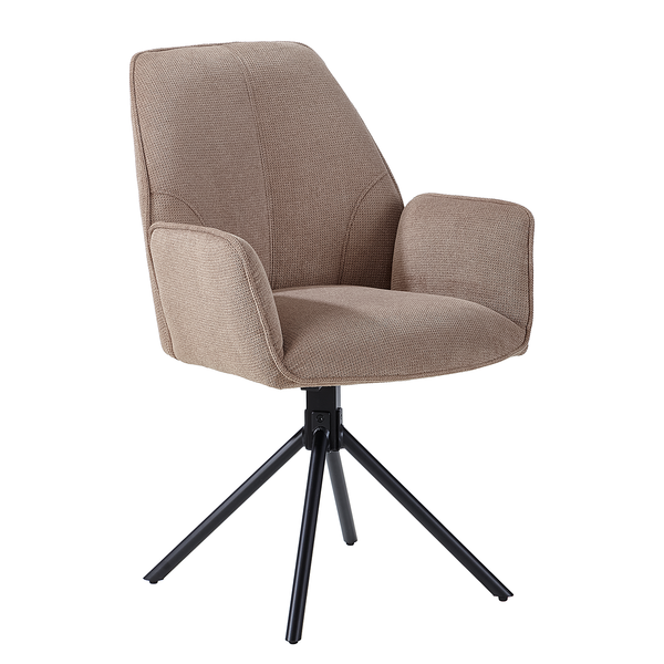 Drehbarer Armlehnenstuhl Stellar - Cappuccino
