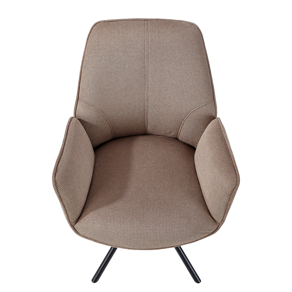 Drehbarer Armlehnenstuhl Stellar - Cappuccino