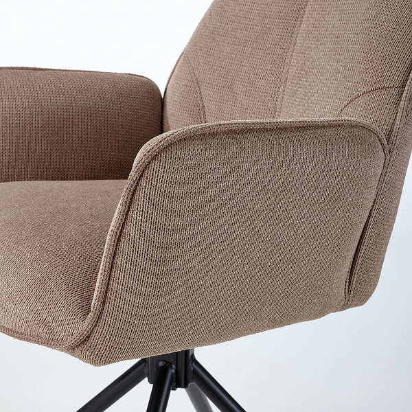 Drehbarer Armlehnenstuhl Stellar - Cappuccino