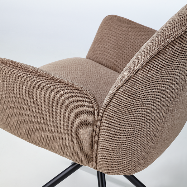 Drehbarer Armlehnenstuhl Stellar - Cappuccino