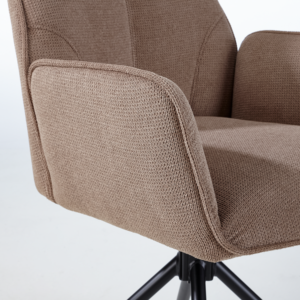 Drehbarer Armlehnenstuhl Stellar - Cappuccino