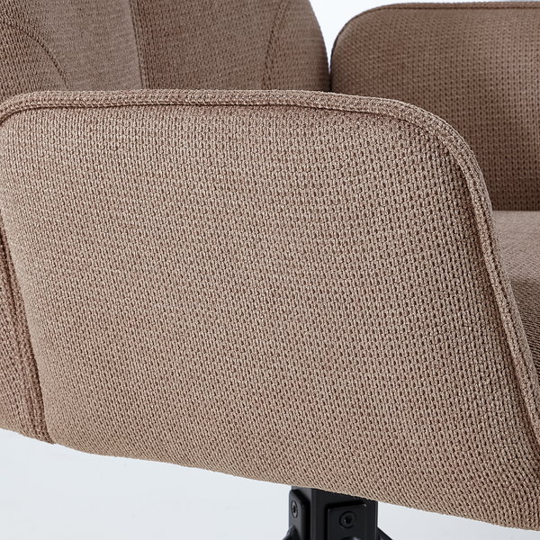 Drehbarer Armlehnenstuhl Stellar - Cappuccino