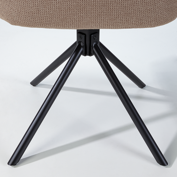 Drehbarer Armlehnenstuhl Stellar - Cappuccino