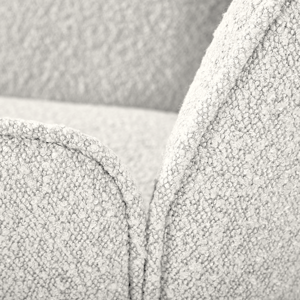 Drehbarer Armlehnenstuhl Rory - Weiß / Buche - Buche