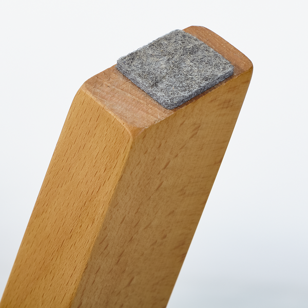 Drehbarer Armlehnenstuhl Rory - Weiß / Buche - Buche