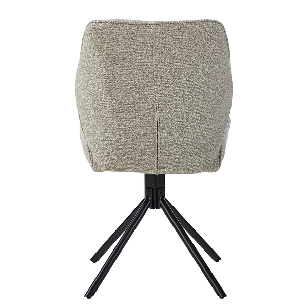 Esszimmerstuhl Mollvika 2er-Set - Grau - Bouclé - Buche - Eisen - 50 x 89 x 63 cm