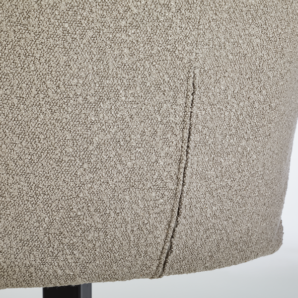 Esszimmerstuhl Mollvika 2er-Set - Grau - Bouclé - Buche - Eisen - 50 x 89 x 63 cm