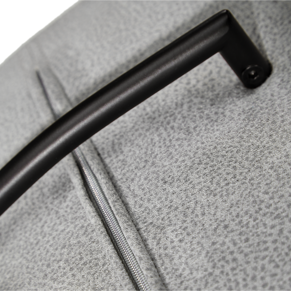 Drehbarer Armlehnenstuhl Koobuk - Grau - Microfaser - Eisen - 58 x 92 x 65 cm
