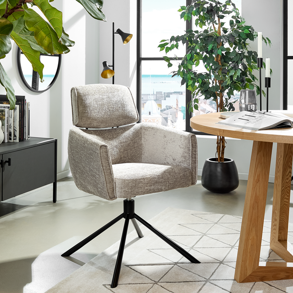 Drehbarer Armlehnenstuhl ZOTATAL - Beige