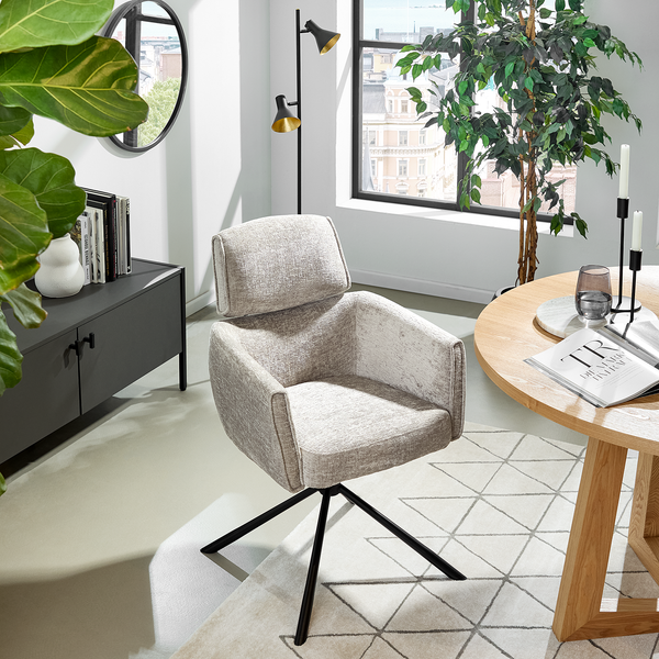 Drehbarer Armlehnenstuhl ZOTATAL - Beige