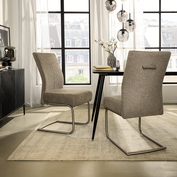 Freischwinger Gately 2er-Set - Cappuccino