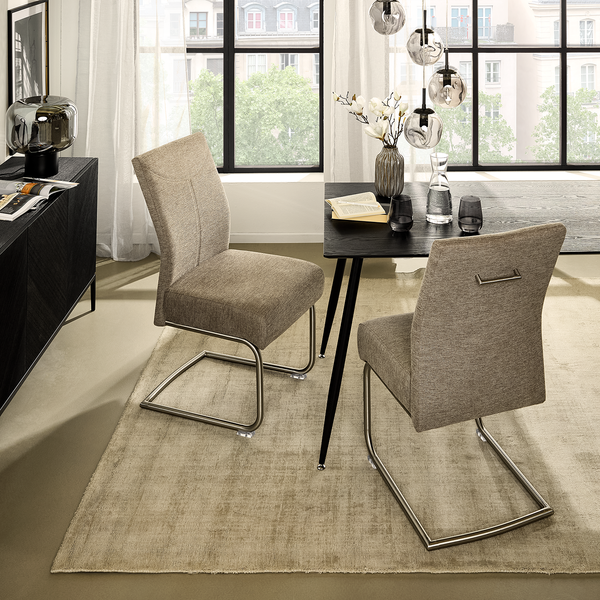 Freischwinger Gately 2er-Set - Cappuccino