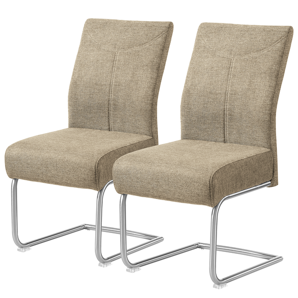 Freischwinger Gately 2er-Set - Cappuccino
